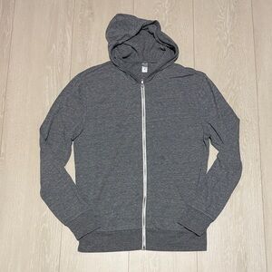 3/$10 Alternative Heather Gray Zip-Up Hoodie